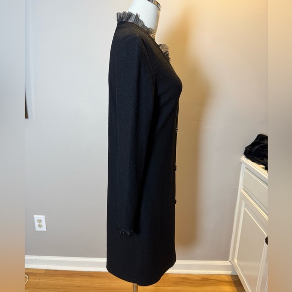 Vintage Steve Fabrikant Signature Black Wool Dress - Size S - Picture 9 of 12